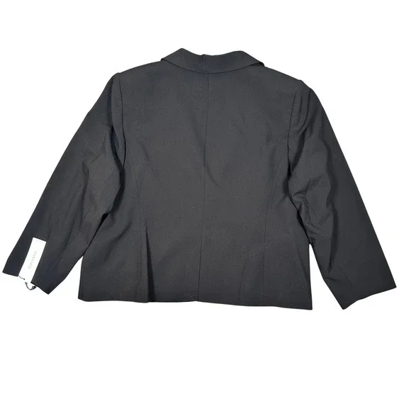 Calvin Klein Womens Black Button Professional Suit Blazer Jacket Plus 24W NWT - Picture 2 of 12